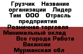 Грузчик › Название организации ­ Лидер Тим, ООО › Отрасль предприятия ­ Розничная торговля › Минимальный оклад ­ 17 600 - Все города Работа » Вакансии   . Мурманская обл.,Мончегорск г.